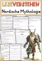 Vorschau - Arbeitsblätter - Nordische Mythologie, Lesen und Verstehen Arbeitsblätter mit Lesetext, Fragen - Deckblatt
