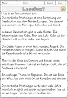 Vorschau - Arbeitsblätter - Nordische Mythologie, Lesen und Verstehen Arbeitsblätter mit Lesetext, Fragen - Seite 2