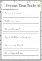 Vorschau - Arbeitsblätter - Normannen und die Schlacht von Hastings, Lesen und Verstehen Arbeitsblätter mit Lesetext, Fragen - Seite 3