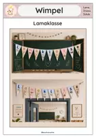 Vorschau - Anderer Materialtyp - Wimpel - Lamaklasse, Willkommen - Deckblatt