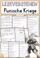 Vorschau - Arbeitsblätter - Punische Kriege, Lesen und Verstehen Arbeitsblätter mit Lesetext, Fragen - Deckblatt