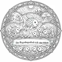 Vorschau - Poster - Glück teilen am Beispiel vom Regenbogen Fisch. Zum selbst Gestalten und mit Stundenentwurf. - Seite 2