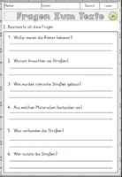 Vorschau - Arbeitsblätter - Römische Straßen und Bauwerke, Lesen und Verstehen Arbeitsblätter mit Lesetext, Fragen - Seite 3