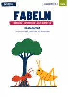 Vorschau - Arbeitsblätter - Material/Klassenarbeit - Fabeln Klasse 5/6 | Die Ameise und die Grille | Analyse & Kreatives Schreiben - Deckblatt