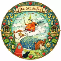 Vorschau - Mal- und Bastelvorlagen - Mandala: Die Glücksfee mit Quiz - Deckblatt