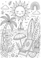 Vorschau - Arbeitsblätter - Sommer- & Ferien-Rap mit Bewegungen für die Grundschule 🌞🎤 | inkl. Stundenbild & Ausmalbild – sofort einsetzbar - Seite 3