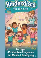 Vorschau - Spiele - Kinderdisco für die Kita Fertiges 45-Minuten-Programm mit Musik & Bewegung - Deckblatt