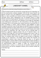 Vorschau - Arbeitsblätter - Landschaft Wandel Arbeitsblätter mit Fragen + Lösungen Lesetext - Seite 1