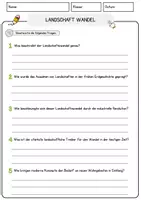 Vorschau - Arbeitsblätter - Landschaft Wandel Arbeitsblätter mit Fragen + Lösungen Lesetext - Seite 3