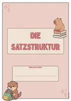 Vorschau - Arbeitsblätter - Die Satzstruktur - Arbeitsheft - Deckblatt