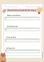 Vorschau - Arbeitsblätter - Die Satzstruktur - Arbeitsheft - Seite 3