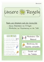 Vorschau - Arbeitsblätter - REGELN zum Schulstart nach der Corona-Zeit - Deckblatt