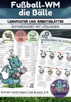 Vorschau - Arbeitsblätter - Fußball WM – Die Bälle der Weltmeisterschaften | Lernposter & differenzierte Arbeitsblätter (Klasse 2–6, DaZ geeignet) - Deckblatt