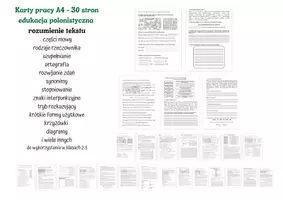 zapowiedź - polonistyczne karty pracy - klasa 2-3 - strona 1
