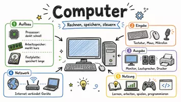 Vorschau - Arbeitsblätter - Lernposter + Arbeitsblätter zum Thema "Computer" + Lösung & MP3 + Mindmap + Infografik - Seite 2