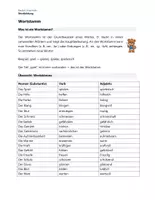 Vorschau - Arbeitsblätter - Wortstamm – Übersicht und Arbeitsblatt - Deckblatt