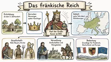 Vorschau - Arbeitsblätter - Lernposter + Arbeitsblätter zum Thema "Das fränkische Reich" + Lösung & MP3 + Mindmap + Infografik - Seite 2