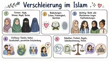 Vorschau - Arbeitsblätter - Lernposter + AB mit Fragen zum Thema "Verschleierung im Islam" + Lösungsblatt + Mindmap + Infografik - Seite 2