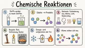 Vorschau - Arbeitsblätter - Lernposter + Arbeitsblatt "Chemische Reaktionen" + interaktive Lösung & MP3 + Mindmap + Infografik - Seite 2