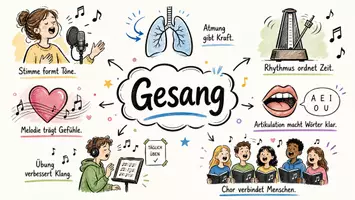Vorschau - Arbeitsblätter - Lernposter + Arbeitsblätter zum Thema "Gesang" + Lösung & MP3 + Mindmap + Infografik - Seite 2