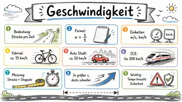 Vorschau - Arbeitsblätter - Lernposter + Arbeitsblätter zum Thema "Geschwindigkeit" + Lösung & MP3 + Mindmap + Infografik - Seite 2