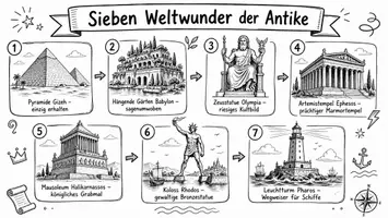 Vorschau - Arbeitsblätter - Lernposter + Arbeitsblatt "Sieben Weltwunder" + Onlineübung & MP3 + Mindmap + Infografik - Seite 3