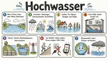 Vorschau - Arbeitsblätter - Lernposter + Arbeitsblatt "Hochwasser" + Onlineübung & MP3 + Mindmap + Infografik - Seite 2