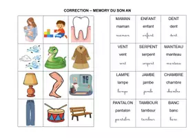 Aperçu - Jeux - Pack son AN - Memory + fiche de phonologie GS/CP - Page 3