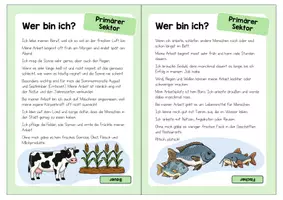Vorschau - Arbeitsblätter - Wer bin ich? – Wirtschaftssektoren und Berufe - Deckblatt