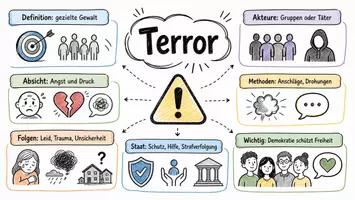 Vorschau - Arbeitsblätter - Lernposter + Arbeitsblätter zum Thema "Terror" + Lösung & MP3 + Mindmap + Infografik - Seite 2