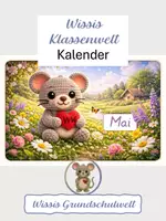 Vorschau - Poster - Klassenkalender MONATE - Kalenderblatt "MAI" (3xPNG) - Deckblatt