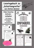 Vorschau - Stundenentwürfe - Lesetagebuch "Schattengreifer" - Arbeitsheft zur Lektüre von Stefan Gemmel - Unterrichtsmaterial - Deckblatt