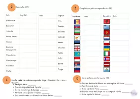 Vista previa - Hojas de trabajo - Examen Geografía de Europa 5º-6º Primaria | Castellano e galego. - página 2