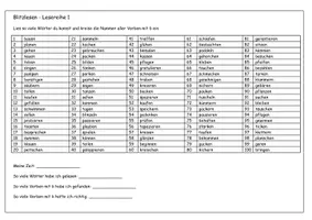 Vorschau - Arbeitsblätter - Blitzlesen / Blitzlese-Reihe / Blitzlese-Challenge Verben - Deckblatt