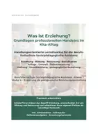 Vorschau - Unterrichtsreihen - Erziehung, Bildung, Betreuung verstehen_Lernsituation Kita sozialpädagogische Assistenz Modul 4 - Deckblatt
