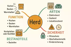 Vorschau - Arbeitsblätter - AB mit Fragen zum Thema "Herd" + Lösungsblatt + Mindmap + Infografik - Seite 2
