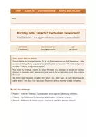 Vorschau - Arbeitsblätter - Ethik Klasse 5/6: Richtig oder falsch? ✔️❌ Stationenlernen zur Bewertung von Verhalten (5 Stationen + Kriterienarbeit + Reflexion) - Seite 1