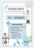 Vorschau - Stundenentwürfe - Lerneinheit Wasser - Experimente Teil 7 - Deckblatt