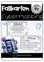 Vorschau - Aufgabenkarten - Cybermobbing Fallkarten für Klasse 6/7 mit Lösungen - Deckblatt