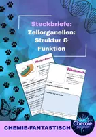 Vorschau - Arbeitsblätter - Steckbriefe: Zellorganellen und Zellbestandteile - Deckblatt