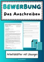 Vorschau - Arbeitsblätter - Eine Bewerbung scheiben - das Anschreiben - Deckblatt