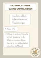Vorschau - Unterrichtsreihen - Unterrichtsreihe: Glaube und Religionen Klasse 2 / 3 - Deckblatt