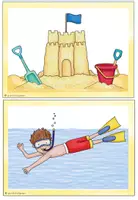 Vorschau - Bildkarten - Flashcards "Summer" (auch für den DaZ Unterricht "Sommer") - Seite 3