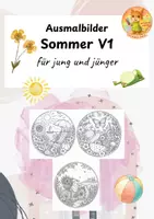 Vorschau - Arbeitsblätter - Ausmalbilder Sommer- Mandalas (für jung und jünger) - Deckblatt