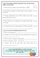Vorschau - Arbeitsblätter - Englisch Arbeitsblätter – Social Media & Viral Challenges (Leseverstehen + Grammatik) - Seite 3