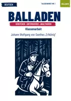 Vorschau - Arbeitsblätter - Klassenarbeit Klasse 7 Deutsch: Goethe „Erlkönig" – Balladenanalyse mit Lösung - Deckblatt