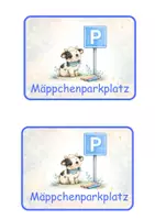 Vorschau - Bildkarten - Kuhklasse: Mäppchenparkplatz für den Tisch Schulanfang - Seite 3