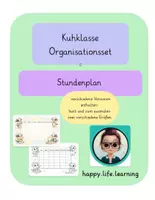 Vorschau - Anderer Materialtyp - Kuhklasse: Stundenpläne (bunt & zum ausmalen) - Deckblatt