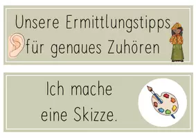 Vorschau - Merkblätter - Zuhörstrategien (Ermittlertipps) zum Lösen eines Zuhörkrimis - Seite 2