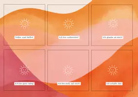 Vorschau - selbst erstellte Cliparts/Grafiken - Sechs Affirmationskarten – Kleine Mutmacher! - Deckblatt